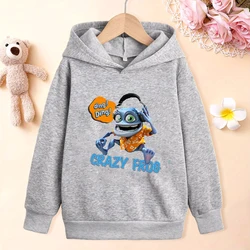 Cute Kids Hoodies Funny Crazy Frog Cartoon Printed Boys Hoodies Fashion Spring /Autumn Winter Long Sleeved Sweatshirts Pullovers