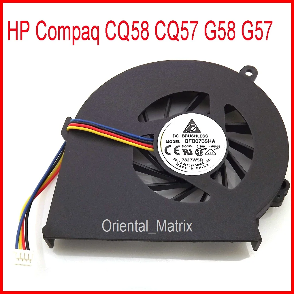 New BFB0705HA-WK08 DC5V 0.36A 4Pin CPU Fan For HP Compaq CQ58 CQ57 G58 G57 CPU Cooler Cooling Fan