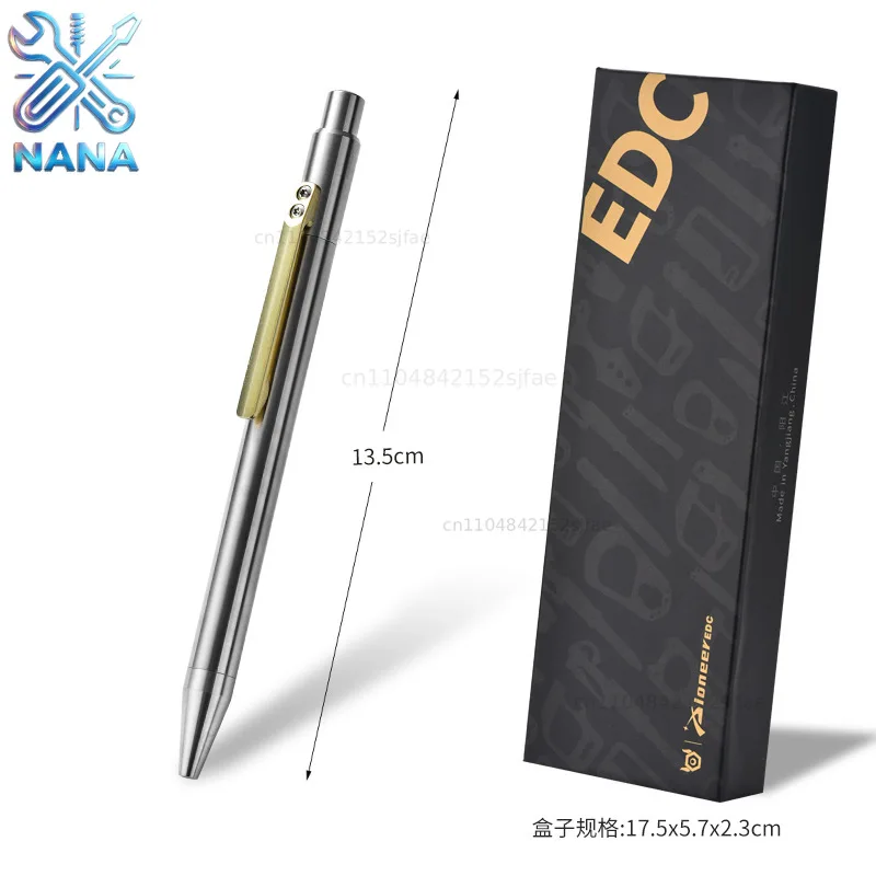 PioneerEDC Outdoor Self-Defense Multifunctional Titanium Alloy Tactical Pen Portable Signature Pen Self-Defense Legal Tool