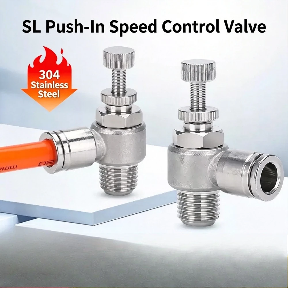 SL10-02 SL6-01 SL8-01 SL6-02 304 Pneumatic Fitting SL6-M5 Throttle Valve 1/8