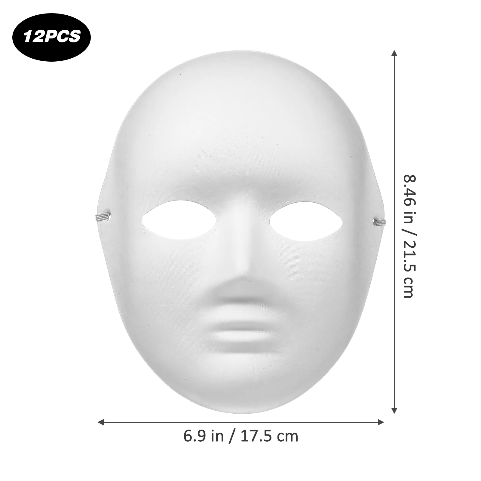 12 Stück DIY Malmasken für Erwachsene Handmaske – freundlich, langlebig, Halloween-Party, Geisterkostüm, Hip-Hop-Tanz