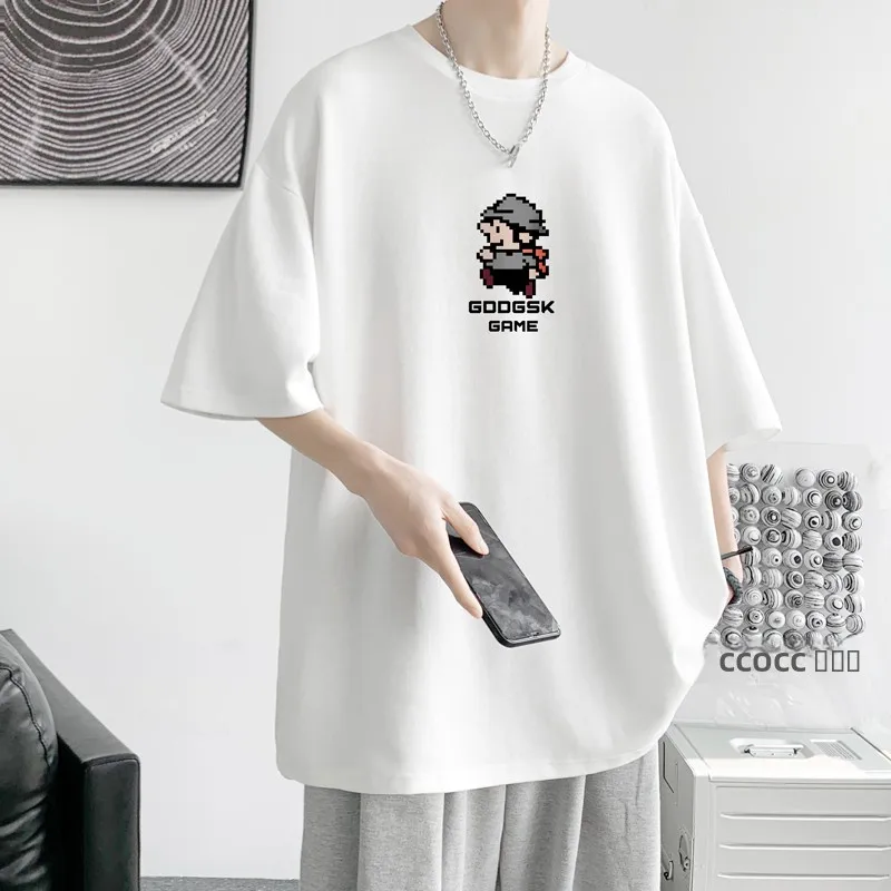 

Summer Men's T-irt ort Sve Trendy Brand Youth Faion f Sve School Students Summer Top M Model