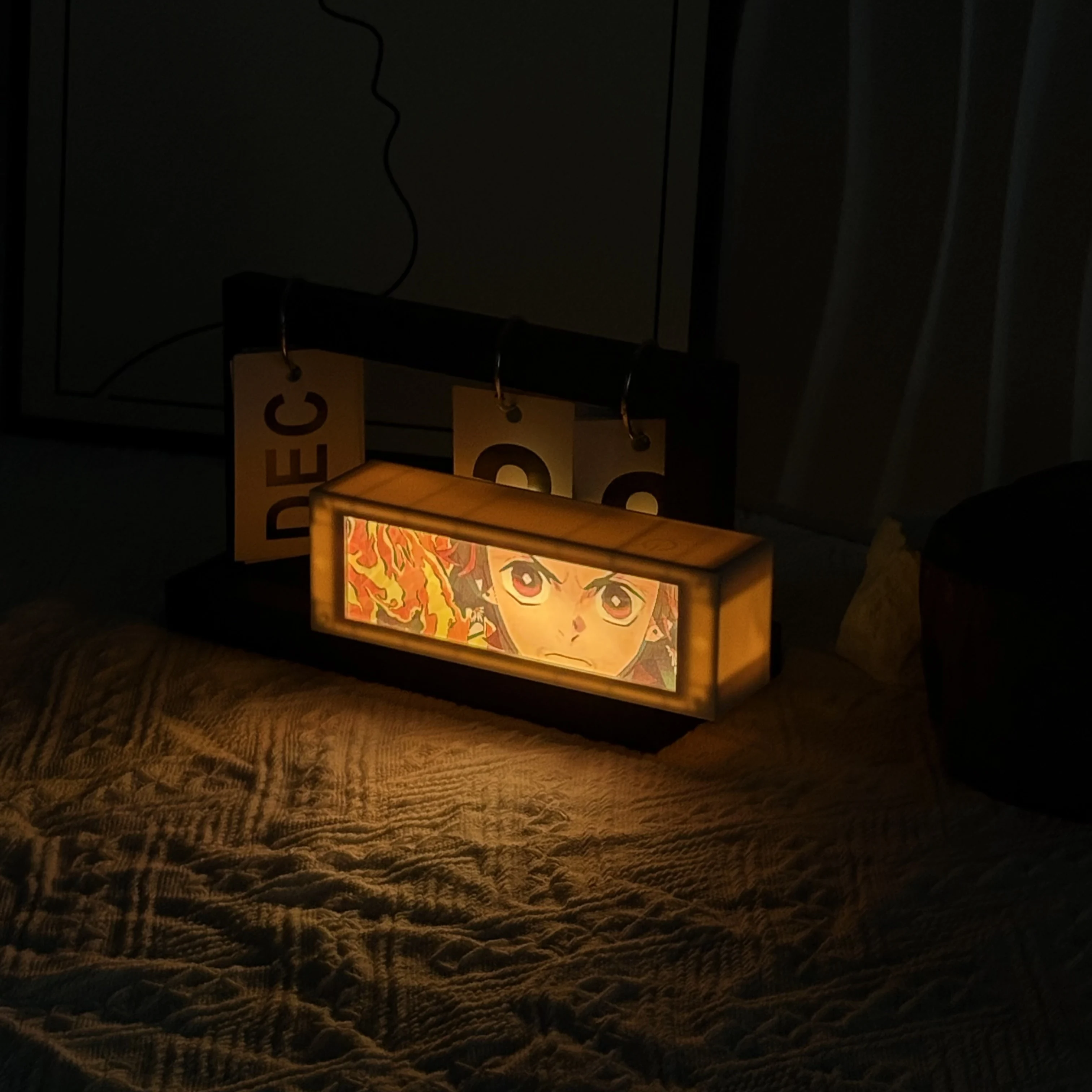 شخصيات كرتونية ضوء الحركة طاولة غرفة النوم إطار الصورة الزخرفية ضوء الليل هدايا عيد الميلاد للأطفال الهالوين #2