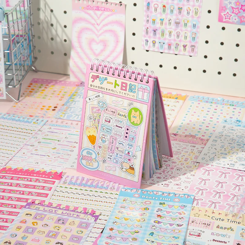 

YUXIAN Wish Diary Stickers 63 Sheets Cute Stickers Used for Notebook Journaling Scrapbooking DIY Crafts Albums Student Supplies