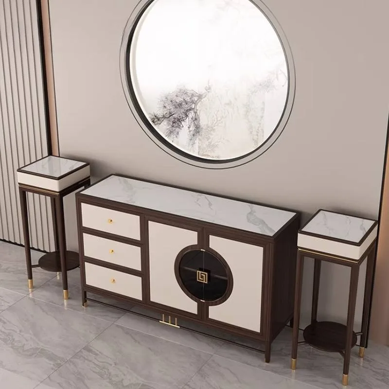 عرض غرفة النوم خزائن غرفة المعيشة خزائن عتيقة ريفية صالون خزائن غرفة المعيشة طاولة تخزين أثاث فيترينا للمنزل #4