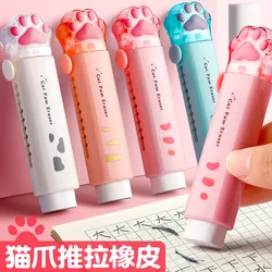 Gommes à pattes de chat mignonnes pour enfants, gommes à côtes en caoutchouc, outils de ration, nettoyage par essuyage, jouets pour enfants, papeterie, fournitures scolaires et de bureau, Kawaii