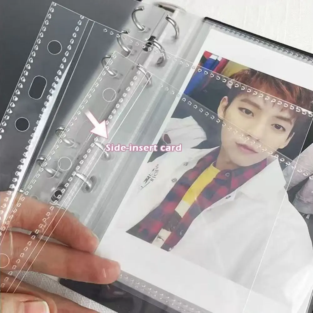 Minimalist 6-inch Photocard Holder PU Leather Loose-leaf Photo Album Solid Color Photo Binder