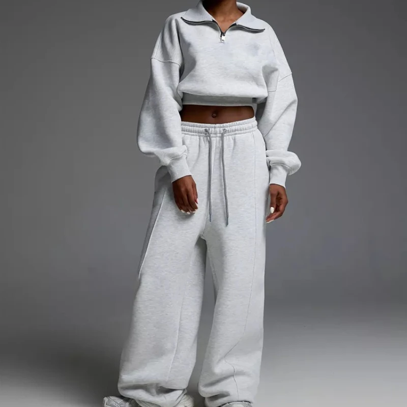 

Комплекты из двух предметов, женский комплект брюк, спортивный костюм, толстовки Y2k, осень-зима, спортивная уличная одежда с эластичной резинкой на талии, одинаковые комплекты брюк