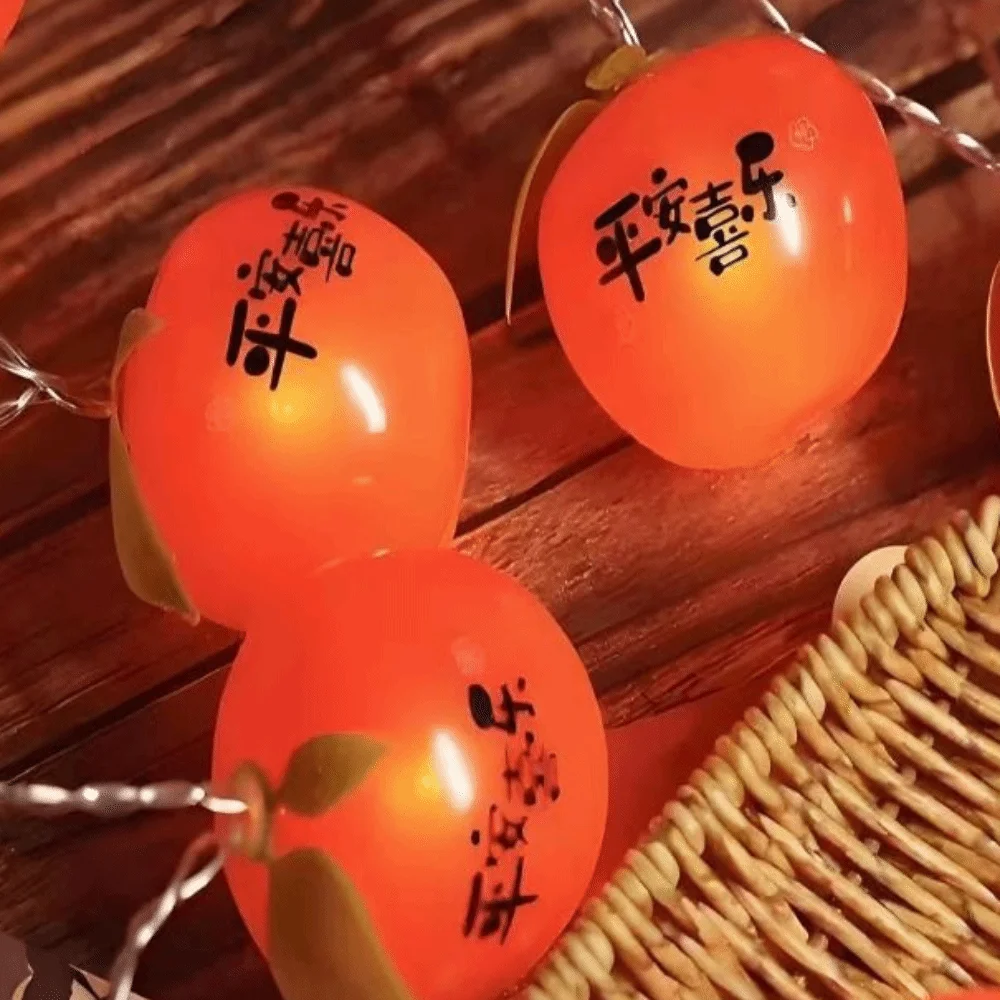 Waterproof LED Ruyi Lights Energy Saving Super Bright Red Lanterns LED 20 USB Powered Persimmon Light Holiday Decor