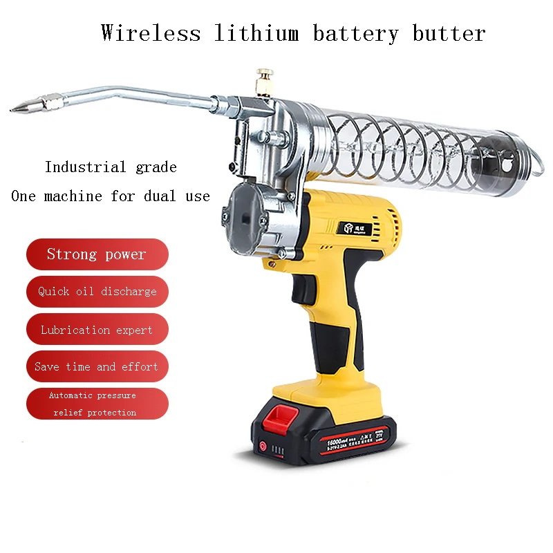 

Electric Grease Gun Rechargeable Oil Injector Automatic Butter Machine Car Lubricating Oil Car Maintenance Power Tool