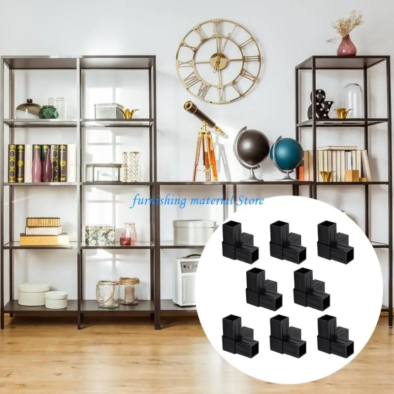 Y5GD 8lots Plastic Square Tube Joints Heavy Duty Square Pipe Fittings for Outdoor Indoor Furniture Greenhouse Frame Assembly