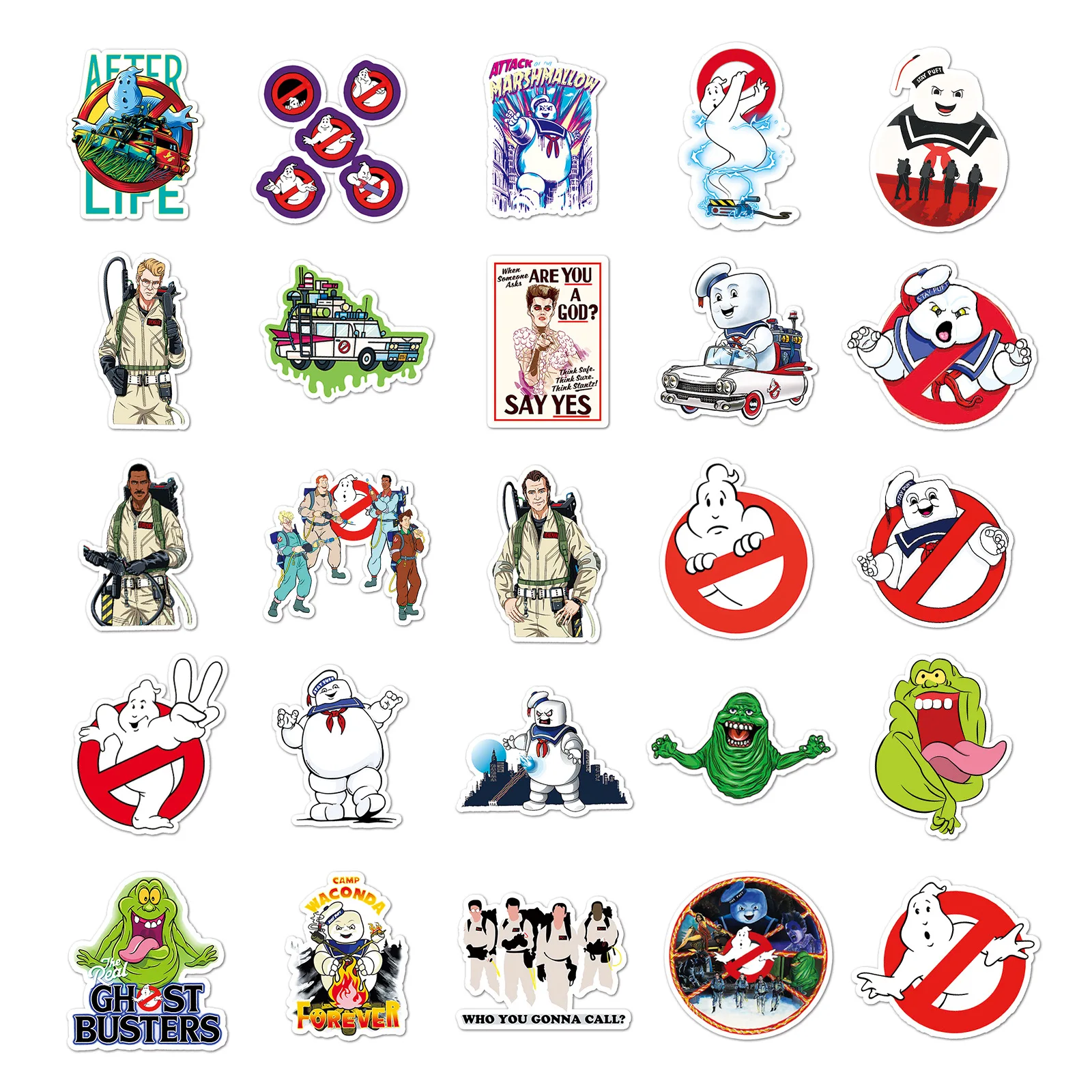 ملصقات Ghostbusters 50 قطعة من ملصقات سكوتر الأمتعة وسجل القصاصات والكمبيوتر المحمول وملصقات الدراجات النارية Diycar