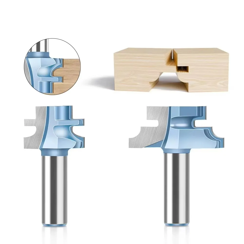 

12mm 1/2 Inch Shank Router Bit Set Woodworking Groove Cutters Alloy Wood Tenon Milling Cutter Bits Tools