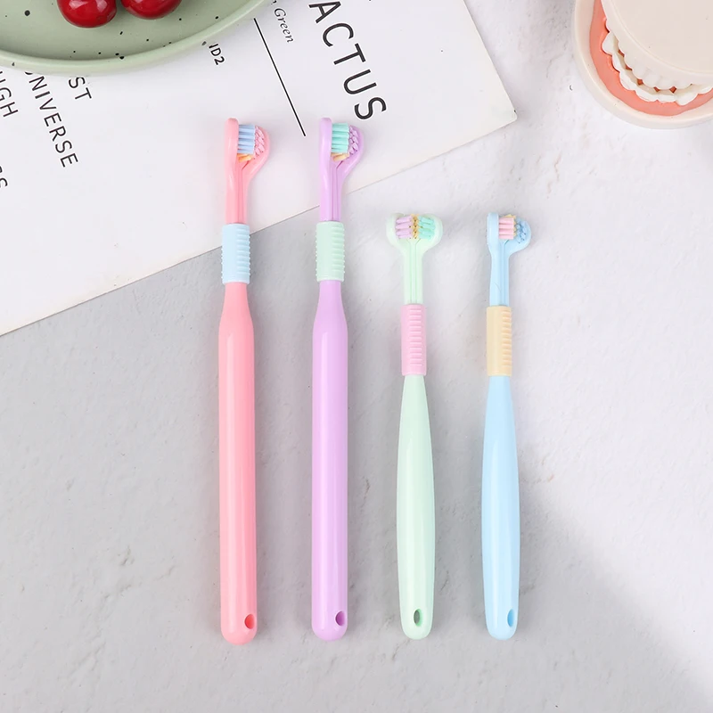 Three Sided Toothbrush Soft Bristle Tooth Brush Ultra Fine Soft Toothbrush Oral Care Safety Teeth Brush Oral Health Cleaner