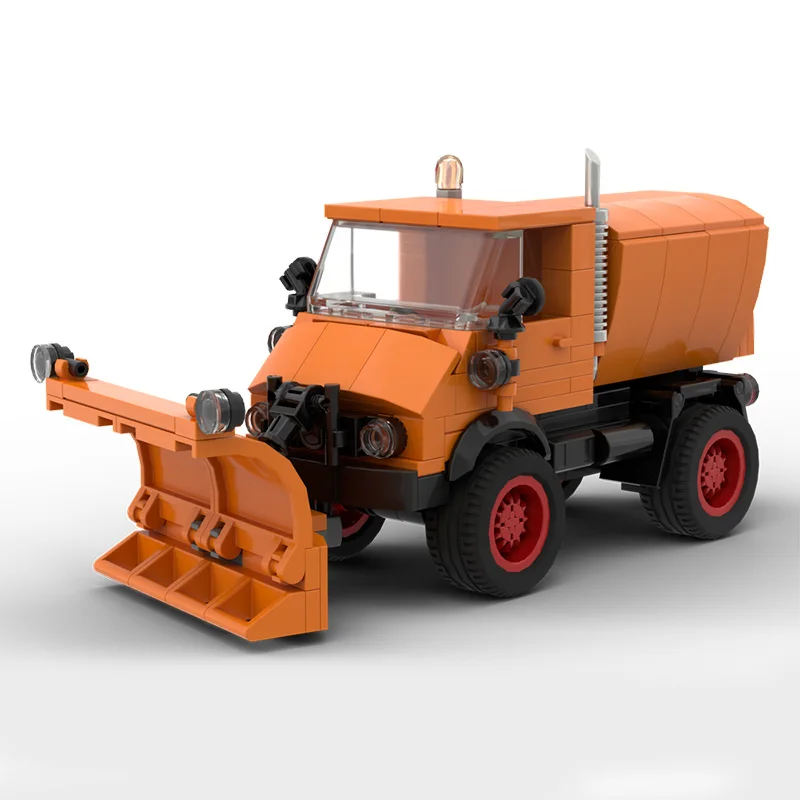 City Car Model MOC Building Bricks Light Snow Removal Vehicle Modular Technology Children Holiday Gifts Assemble Toys Suit