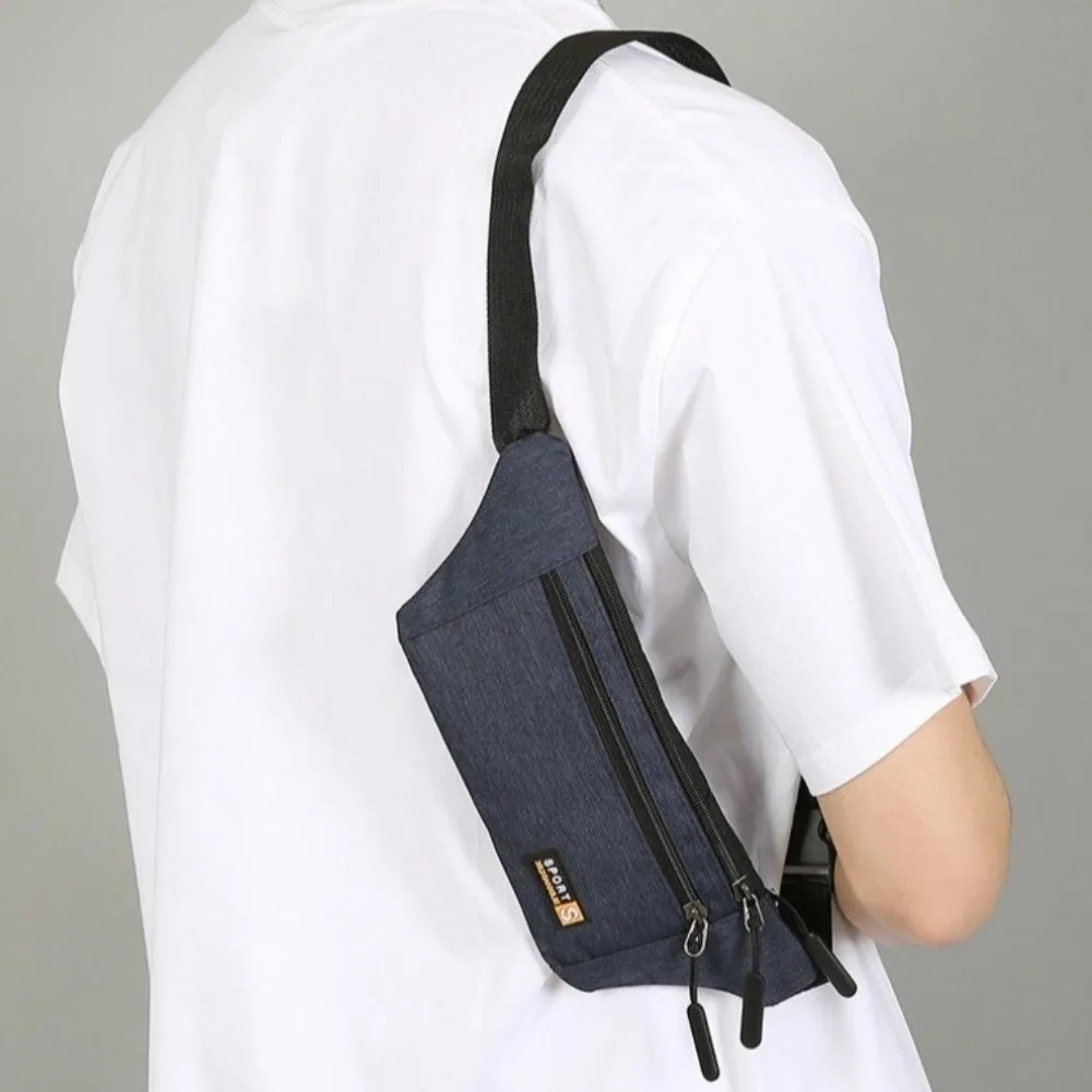 New Oxford Cloth Men Waist Pack Waterproof Lightweight Fanny Pouch Multi-Pockets Adjustable Strap Belt Waist Bag for Running