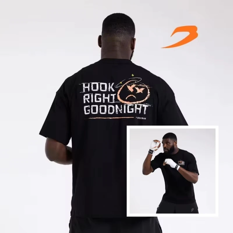 الملاكمة الأمريكية قصيرة الأكمام الفارسي راؤول جديد الملاكمة دعوى البريطانية فضفاضة القتال الاتجاه العلامة التجارية 2025 الصيف الرجال النساء تي شيرت