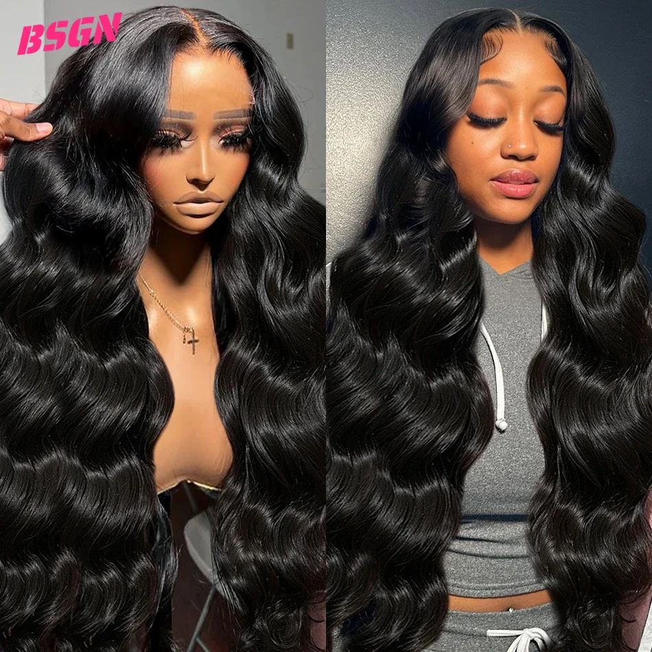 13x4 Wig 30 Inch Body Wave Human Hair Wigs Transparent Lace Frontal Wig For Women Preplucked With Baby Hair 180% Density