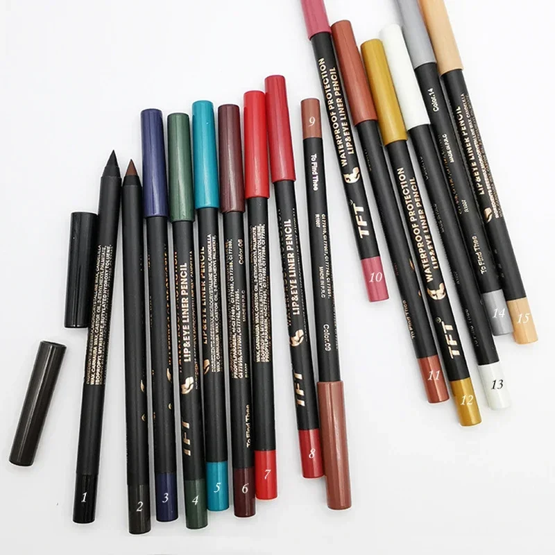 1PCS Matte Eyeliner Pen Lasting Waterproof Not Blooming Quick Drying Eyeliner Gel Pen Black Brown Blue Lying Silkworm Pen Makeup