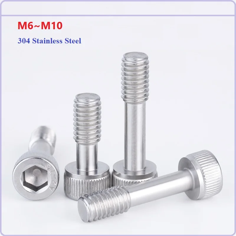 304 Stainless Steel M6 M8 M10 Hexagon Socket  Captive Screws Cylindrical Head Half Thread Anti-Loosening Bolts