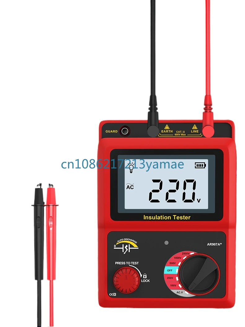 Insulation Resistance Test Instrument Ohmmeter Electrical Shaking Watch MEGOHMMETER Digital 2500v1000v High Precision