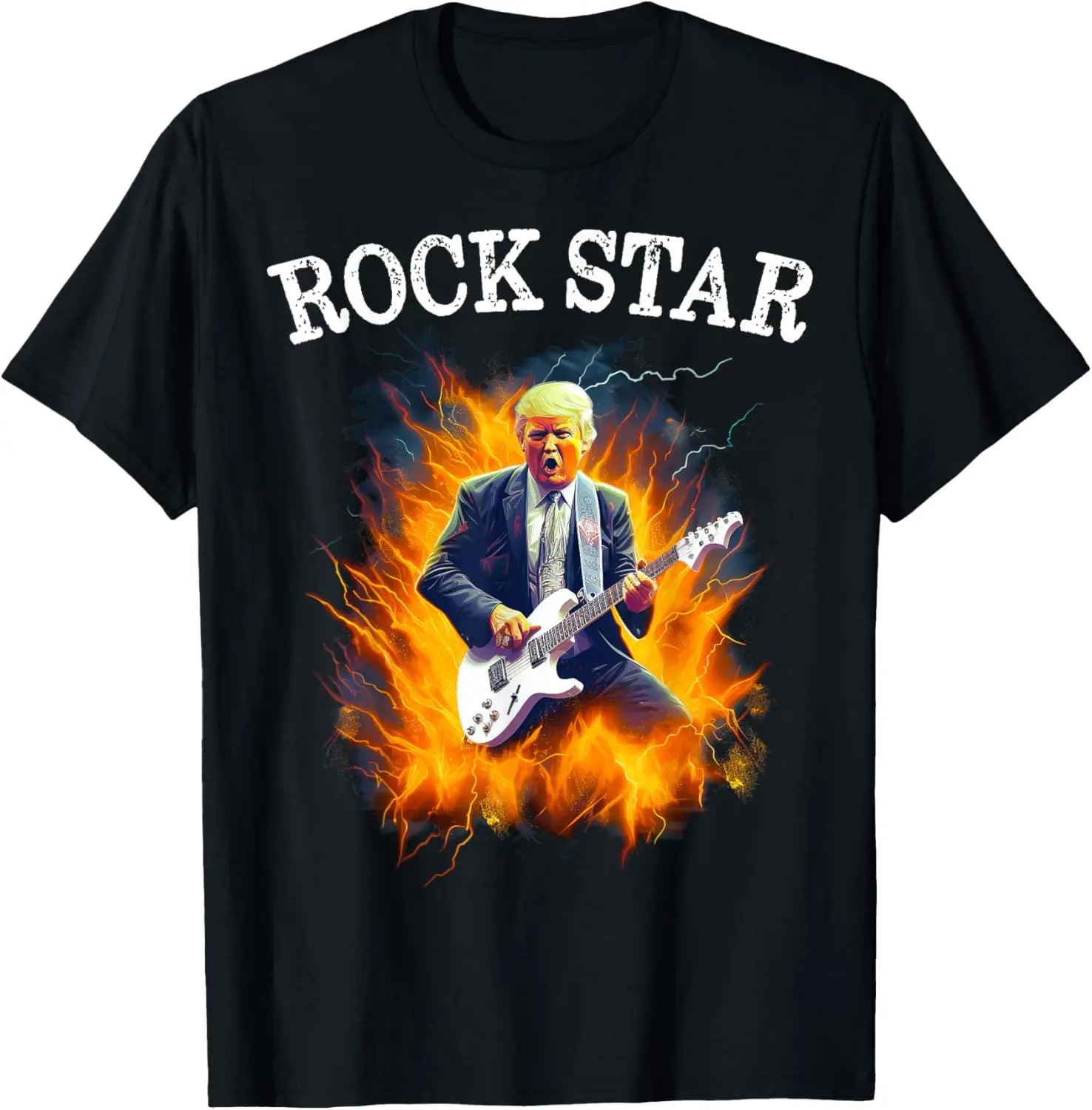 

Heavy Metal Punk Rock N Roll Band Rock Star Trump T-Shirt