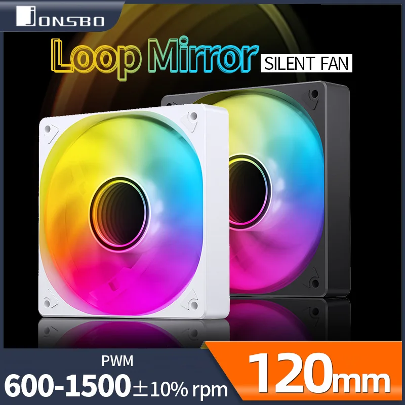 Jonsbo SL 120mm Silent PC Case Fan 4pin PWM Loop Mirror Unlimited Space ARGB 12cm Ventilador CPU Water Cooling 360mm Cooler Fan