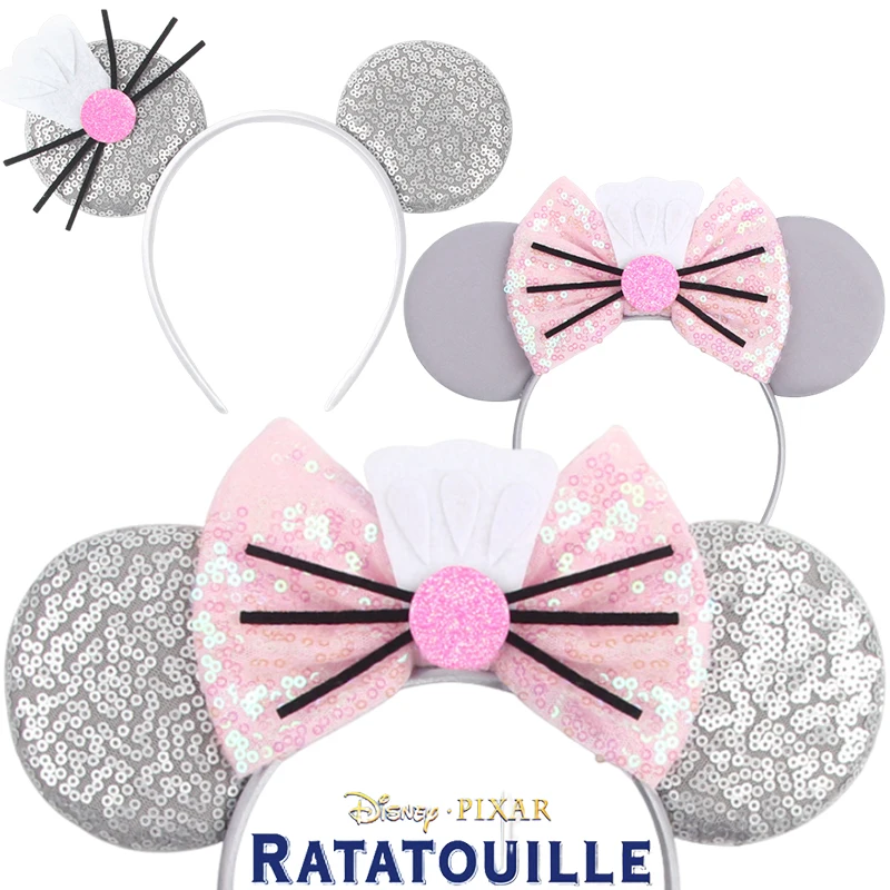 

Disney Pixar Ratatouille Remy Mouse Ears Headbands for Kids Girls Mickey Mouse Hairbands Women Hair Accessories Adults Headwear