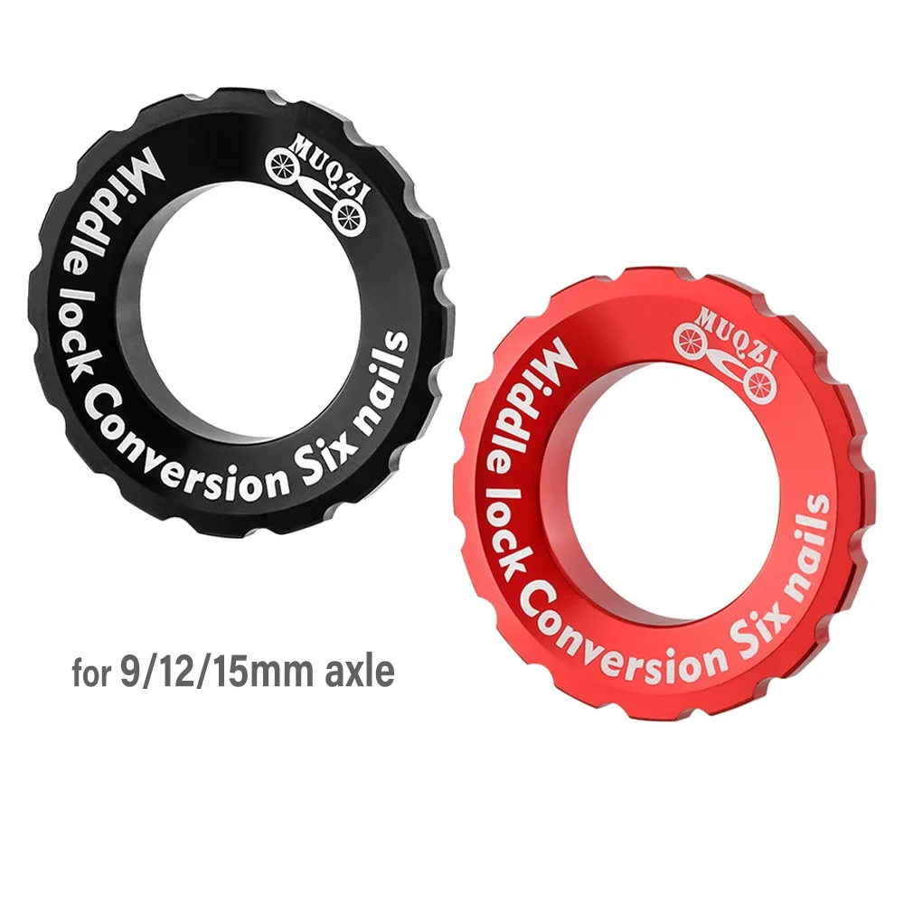 9/12/15mm Bicycle Centerlock Lockring and Spacer Bike Center Lock Cover Wrench Aluminium Alloy for 6 Bolt Disc Brake Rotor view 2