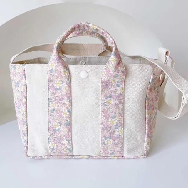 Canvas Tote Women Handbags Casual Floral Crossbody Bags for Women Designer Canvas Shoulder Bag Mommy Bag