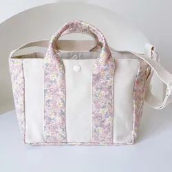 Canvas Tote Women Handbags Casual Floral Crossbody Bags for Women Designer Canvas Shoulder Bag Mommy Bag