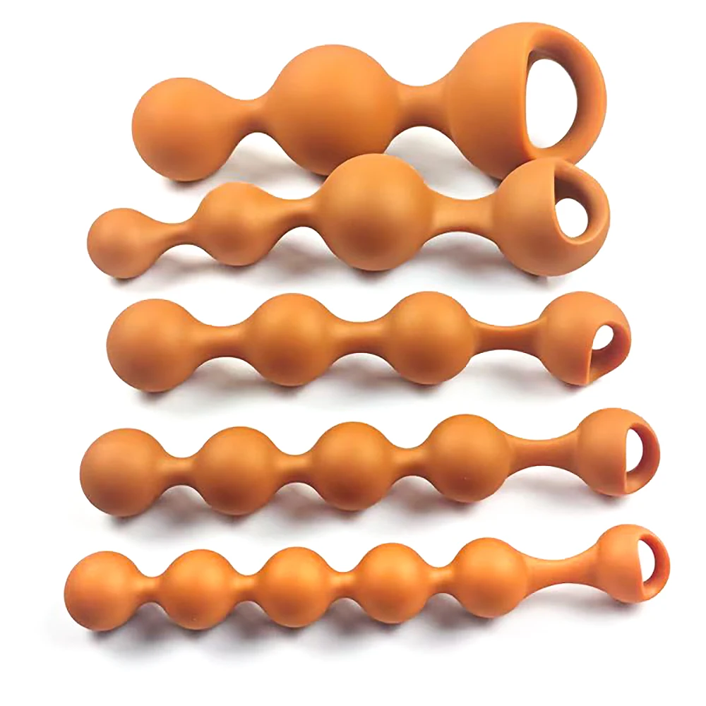 Perles anales S-XXL, énorme plug anal de 9 cm en silicone liquide souple, pour fisting et massage de la prostate._voghion.com
