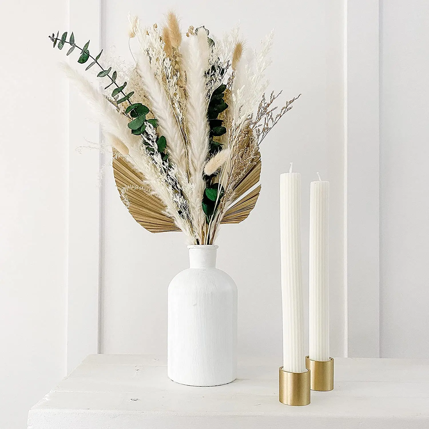 

Pampas Grass, Dry Palm Leaves Flower Bouquet Dried Flowers Decoration Natural Pampa Gifting, Boho Wedding Accessories Home Decor