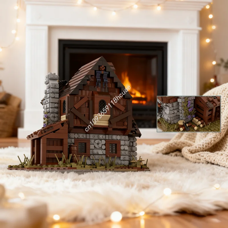 

2242 шт. MOC на заказ, средневековый дом, PDF, замок, модель, строительные блоки, игрушка, архитектура, рождественские подарки, сделай сам, креативная идея, кирпич