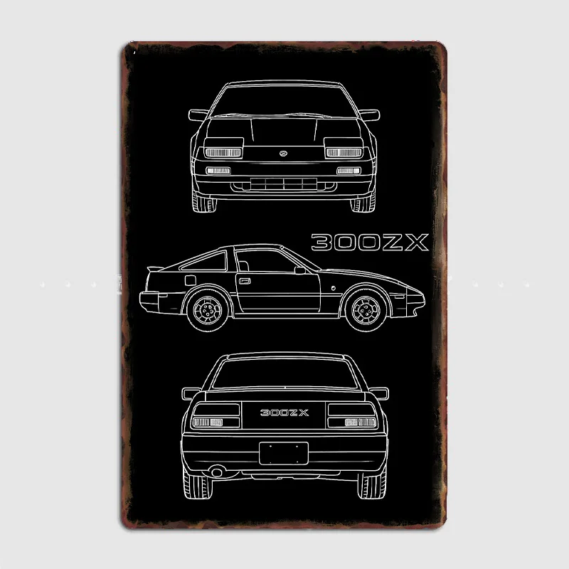

1984–1989 300ZX Z31 JDM Sports Car Posters Metal Poster Pub Sign Garage Club Bar Indoor Wall Room Decoration Home Decor