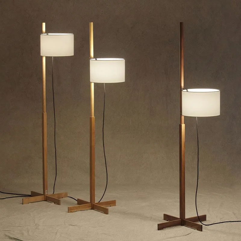 

Japanese Liftable Wooden Lamp Wabi Sabi Fabric Floor Lamp For Villa Living Room Corner Home Decor Creative Bedroom Bedside Lamp