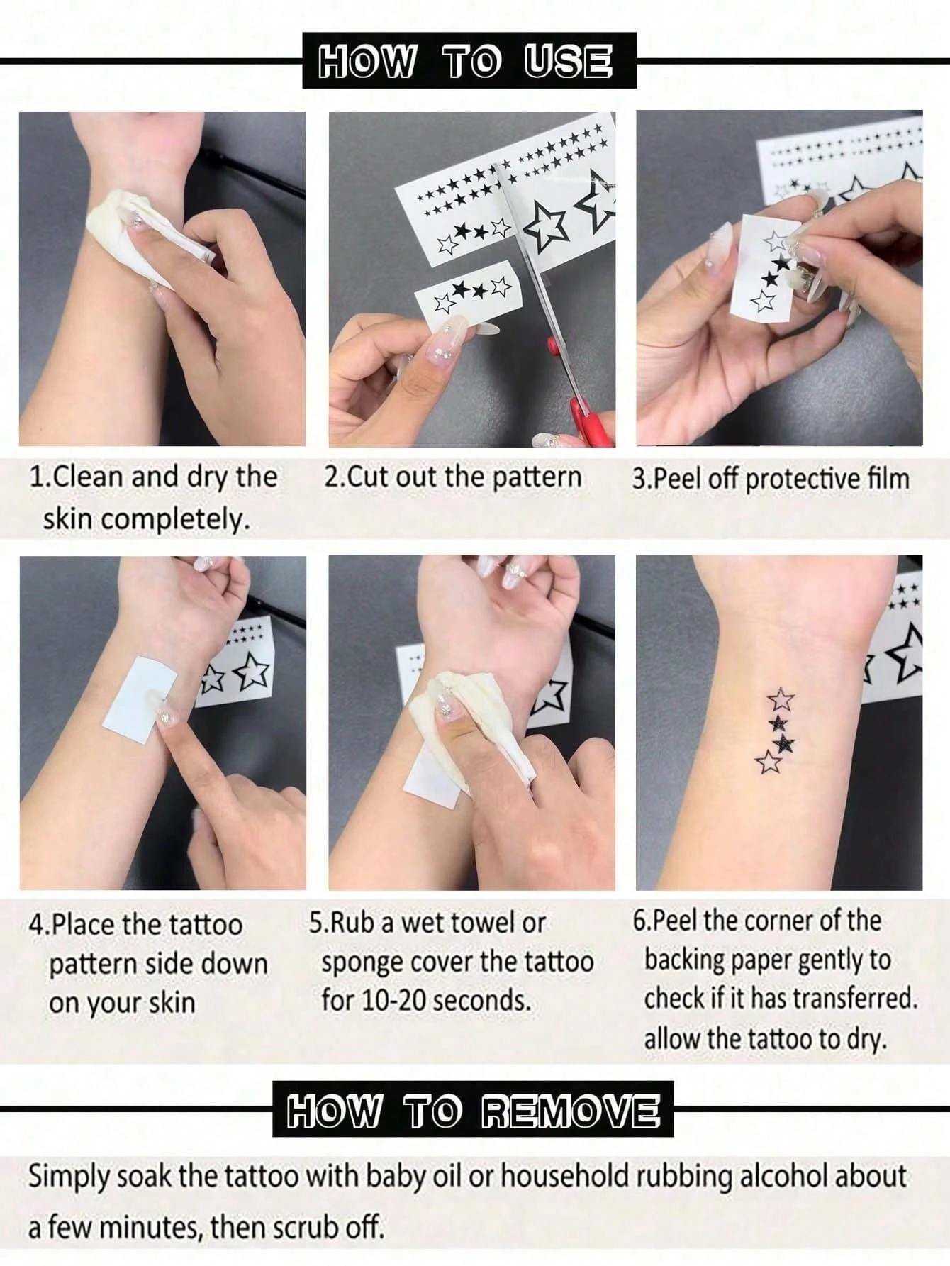 قطعة واحدة من الوشم المؤقت برق الوريد السوداء، مظهر واقعي مثل الوشم الحقيقي، مقاوم للماء، يدوم 3-5 أيام، نمط قوطي/داكن