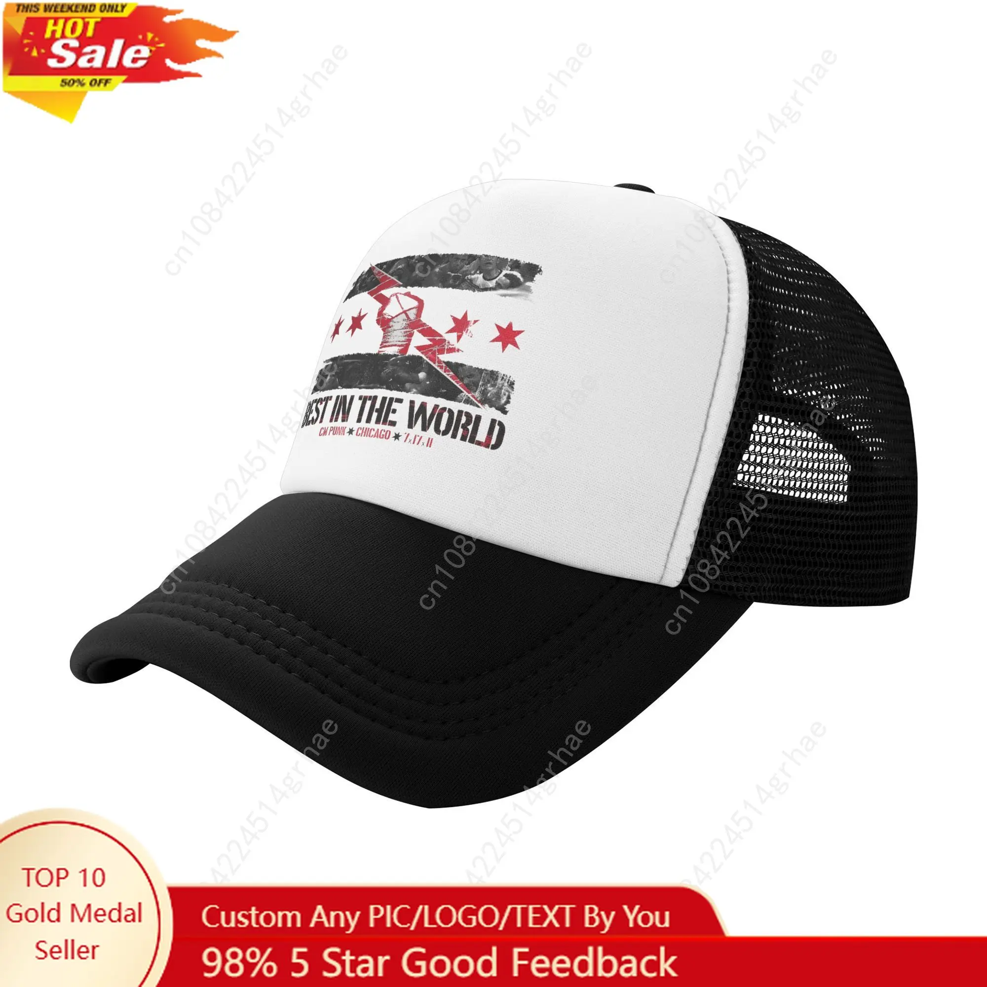 

Adult CM Punk Support Trucker Hat Mesh Baseball Cap Snapback Caps Hat Trucker Hat Adjustable Sun Hats Summer
