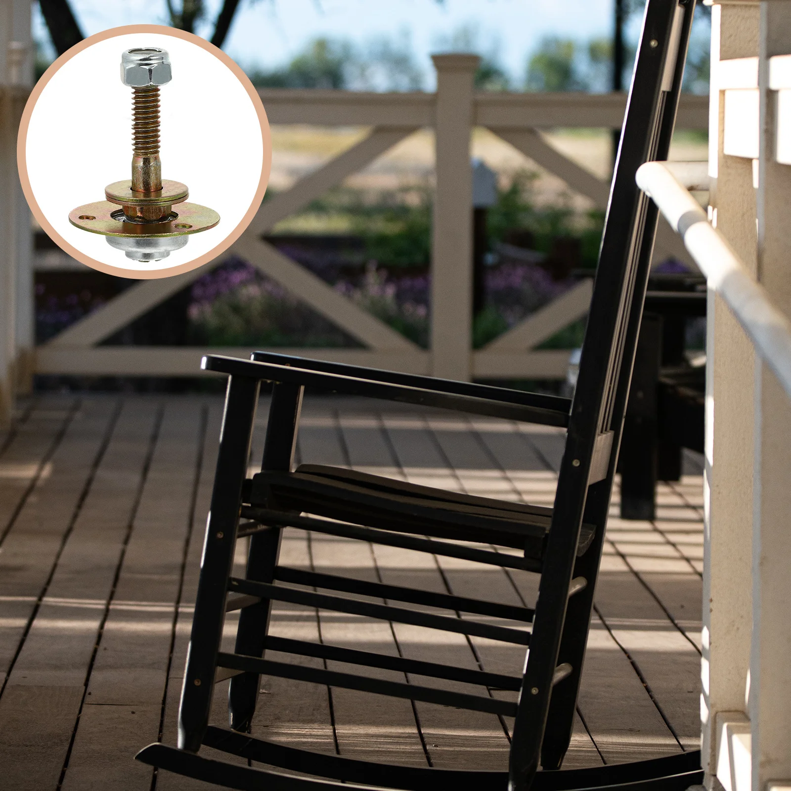 

4Pcs Rocking Chair Bearing M8x45mm Reliable Furniture Connecting Piece Replacement with Rocking Chair Hardware Accessories