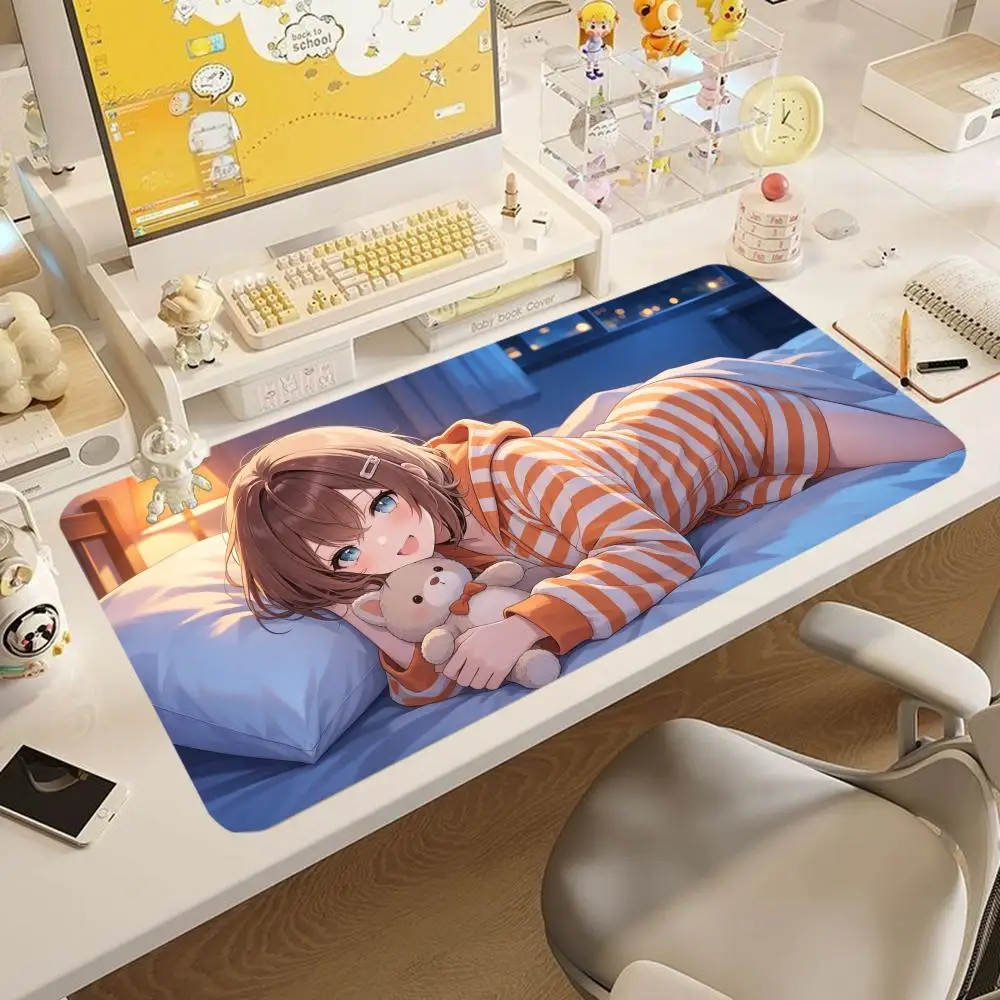 Curtain moonlight purple lace girl Mouse pads dream soft focus art keyboard mat for bedroom learning