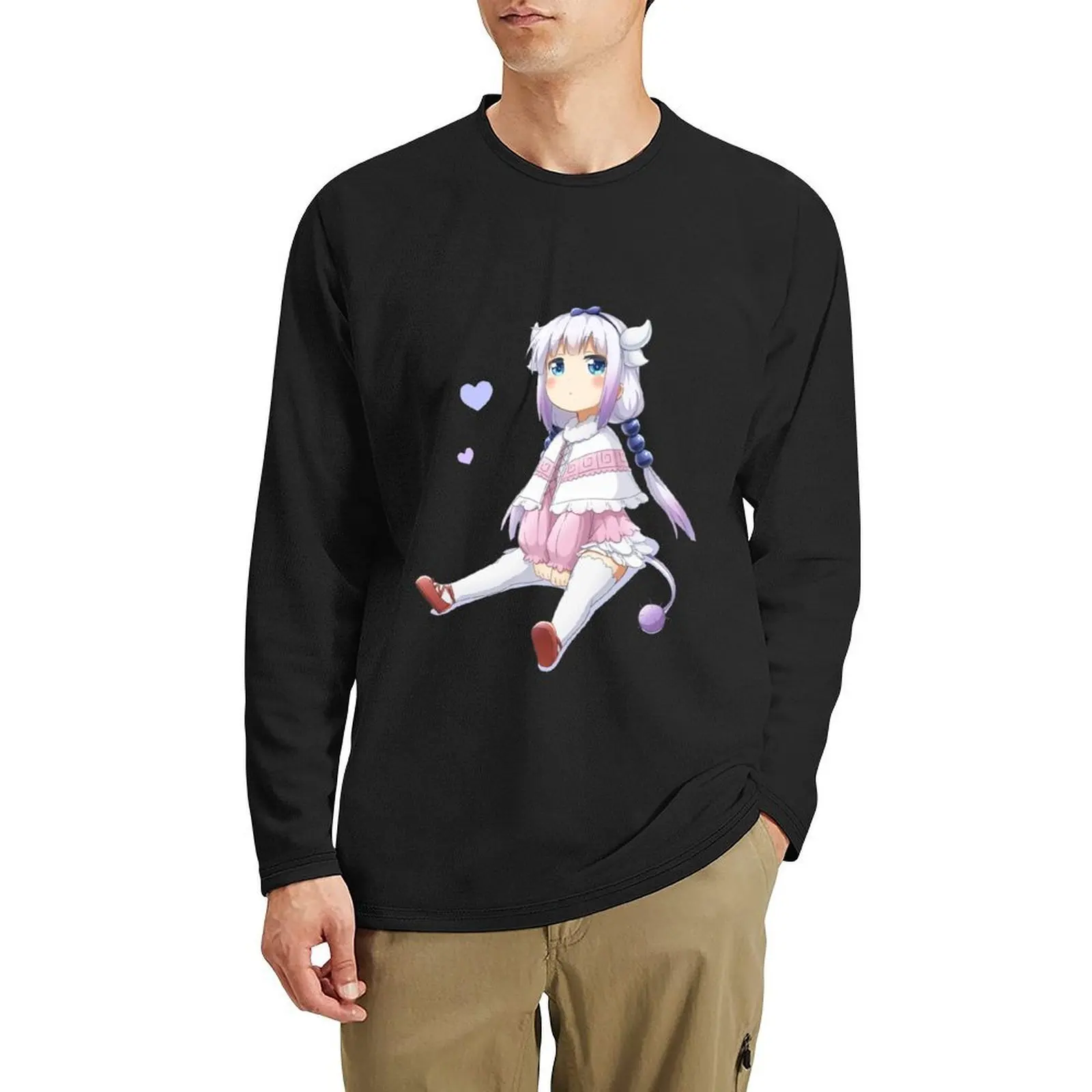 Kanna Kamui Long T-Shirt vintage t shirt vintage clothes plus size tops boys animal print shirt mens graphic t-shirts pack