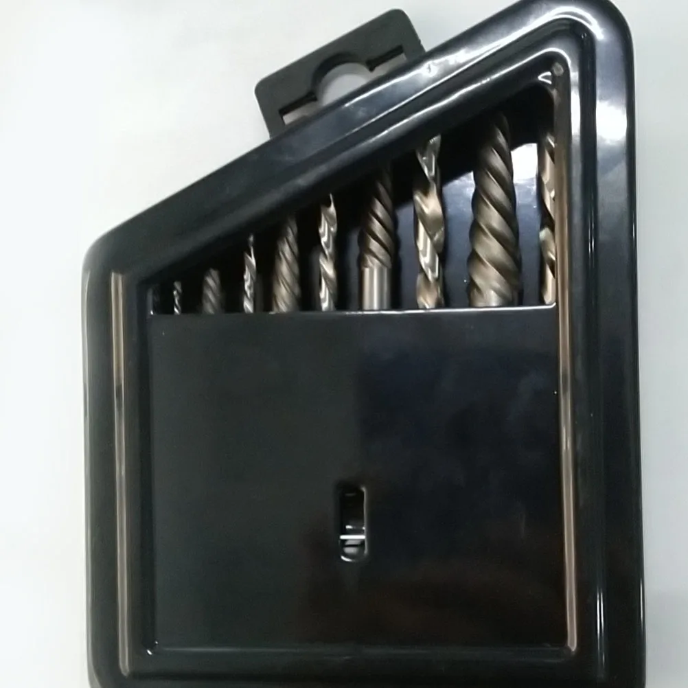 

10Pcs Professional Screw Extractor Set Bit Extractor Package Damaged Broken Screw Puller Out Set Remover Black