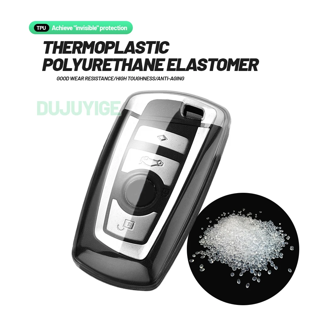 Clear TPU Car Key Case For BMW M6 F06 F12 F13 2012-2018 Key Fob Cover Protector Shell Auto Accessories