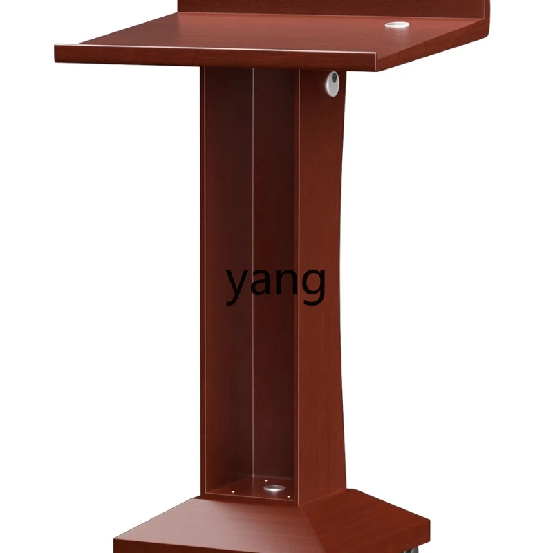 

LT Solid wood lectern High-end conference room lectern Movable lectern table