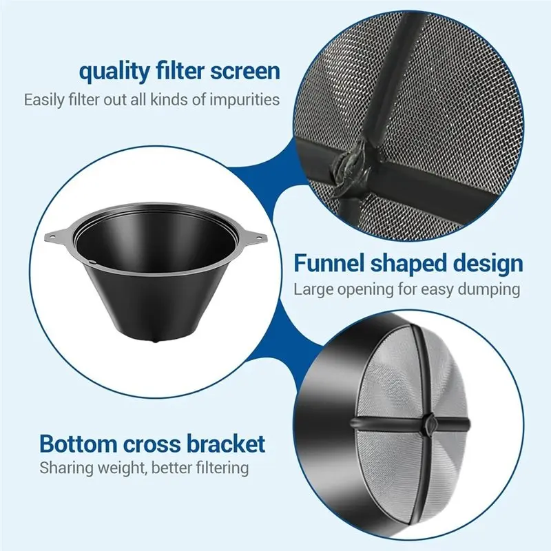 AB66-Bulk Paint Filter 100 Pcs, 100 Mm Plastic Paint Strainer Fine Nylon Mesh Reusable Industrial Nylon Filter For Oil