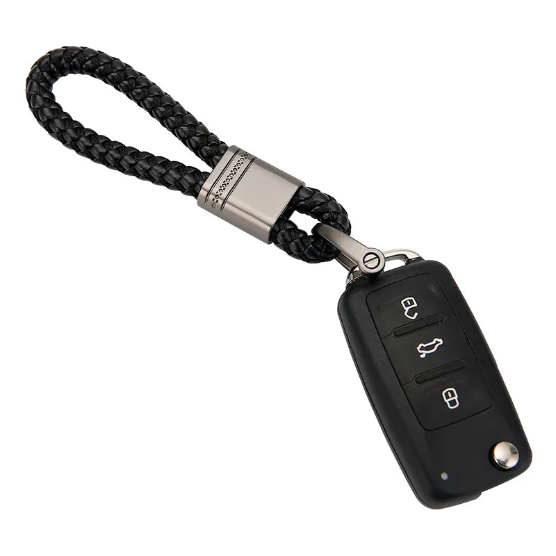 Hand-Woven Key Ring Leather Car KeyChain Men Women Rope Key Chain Waist Keyring Charm Key Holder Gift Jewelry