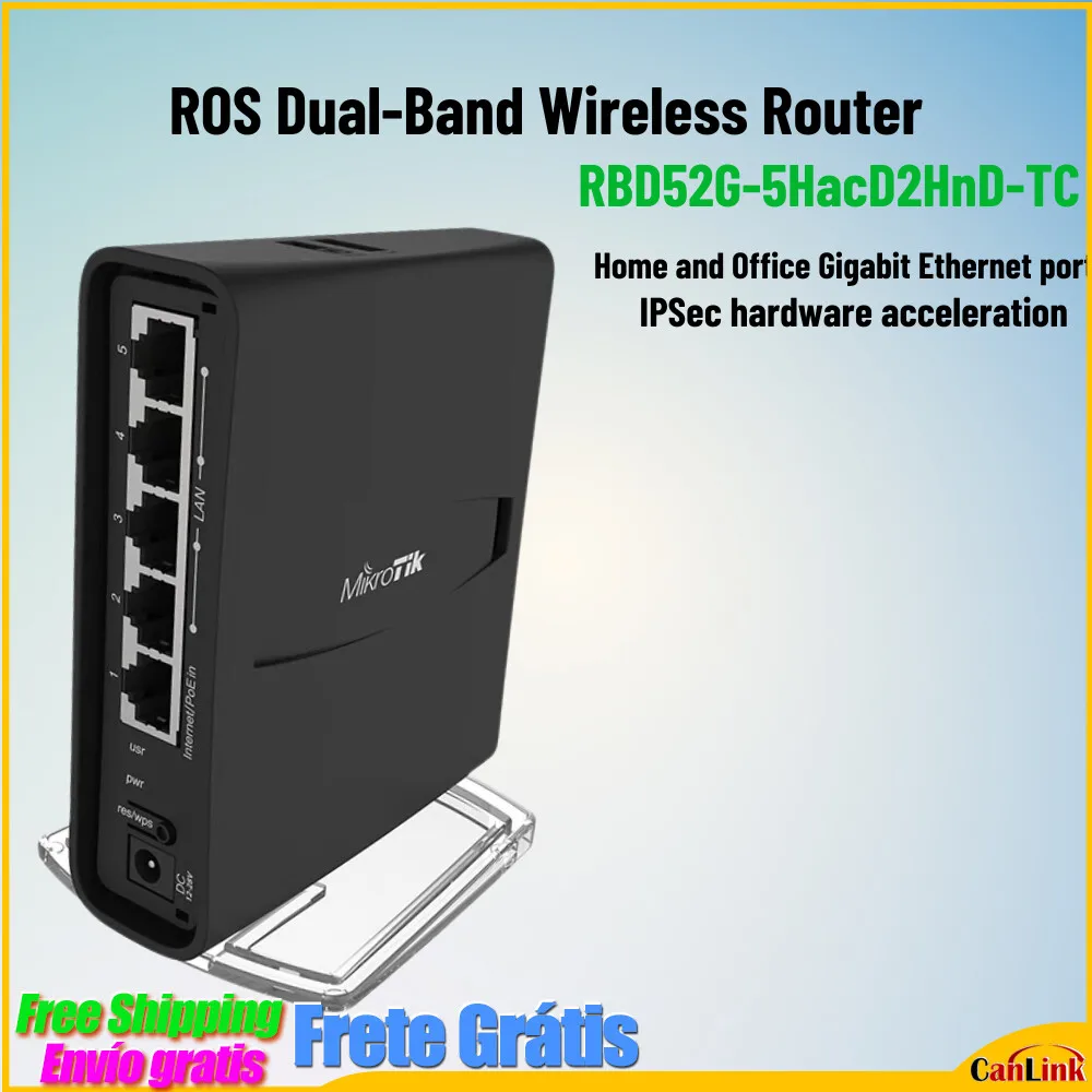 

Mikrotik Rb952ui-5Ac2nd HAP AC/TC Wireless Router ROS Dual-Band 2.4/5G Dual-concurrent WiFi Access Point 802.11ac Wi-Fi Router