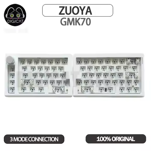 ZUOYA GMK70 Split Keyboard Kit Gamer Mechanical Keyboard Kit 3Mode USB/2.4G/Bluetooth Wireless Keyboard Kit RGB Custom Keyboards