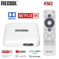 Mecool KM2 Netflix TV Box Android 10 Google Certified 2GB RAM 4K  USB3.0 SPDIF BT4.2 2T2R Dual Wifi Prime Video Set Top Box