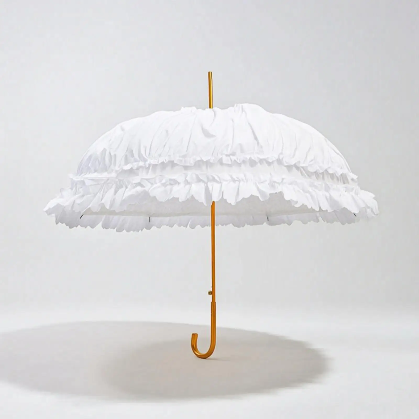 Double-Layer Lace Umbrella Vintage Princess Umbrella Cute Ruffled Sunshade view 4